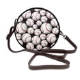 thumbnail image 1 of Lsque Cute Baseball Pattern Shoulder Bag – Microfiber Leather Crossbody with Detachable Strap & Handle Ring, Waterproof & Durable, Elegant Everyday Carry, 1 of 5