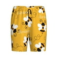 thumbnail image 1 of Lsque Cute Bee Butterfly Yelllow Mens Sleep Pajama Shorts,Short Pajama Pants, Cotton Ultra-Soft Knit-Large, 1 of 9