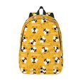 thumbnail image 1 of Lsque Cute Bee Butterfly Yelllow Pattern Canvas Daypack, Durable Backpack, High-quality Versatile Backpack,Vintage Compact Backpack-Medium, 1 of 6