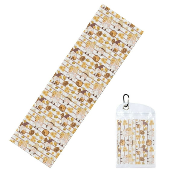Lsque Cute Bee Gnome2 Printed Cooling Towel (40"x 12"), Ice Towel, Microfiber, Soft Breathable Chilly Towel for Yoga, Sport, Gym, Workout, Fitness, Running