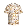 thumbnail image 1 of Lsque Cute Bee Gnome2 pattern Hawaiian Shirt for Men, Unisex Summer Beach Casual Short Sleeve Button Down Shirts-Large, 1 of 1
