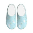 thumbnail image 1 of Lsque Cute Bunny Pattern Womens Comfort Cotton on Scuff With Memory Foam and Anti-skid Sole Slipper-39/40, 1 of 7