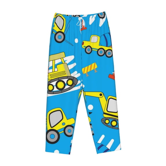 Lsque Cute Car Cartoon Print Women's Pajama Pants, Lounge Pant - Comfortable Home Wear,Elastic Waistband, Stylish Design-Small