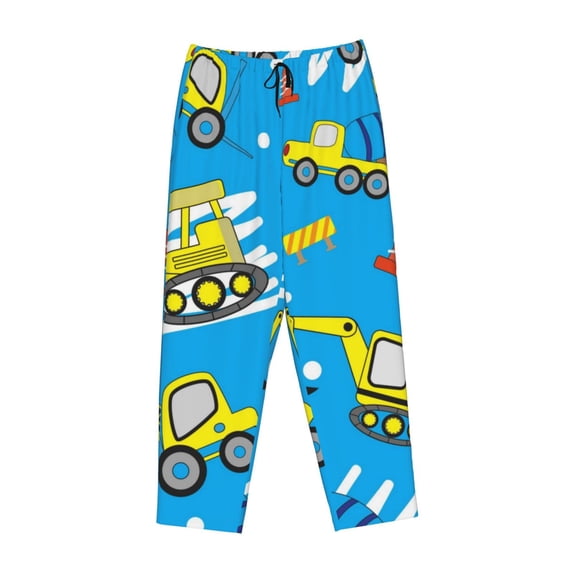 Lsque Cute Car Cartoon Print Women's Pajama Pants, Lounge Pant - Comfortable Home Wear,Elastic Waistband, Stylish Design-X-Large