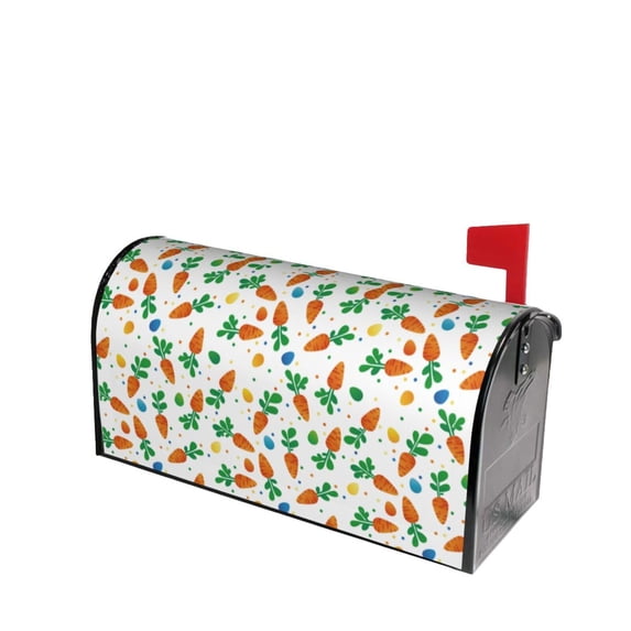 Lsque Cute Carrot Mailbox Cover Standard Size ,Magnetic Mailbox Covers Post Wraps Letter Box Cover -25.5x21 in