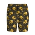 thumbnail image 1 of Lsque Cute Cartoon Bees Mens Sleep Pajama Shorts,Short Pajama Pants, Cotton Ultra-Soft Knit-Small, 1 of 9