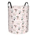 thumbnail image 1 of Lsque Cute Cartoon Cows pattern Laundry Hamper Basket, Tall Woven Rope Hamper Basket for Clothes, Lightweight Storage Basket, Collapsible Waterproof-Medium, 1 of 8