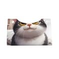 thumbnail image 1 of Lsque Cute Cartoon Kitten Printed Long Tissue Box Cover Holder, Facial Paper Organizer Dispenser,Triangle with Bottom Belt, PVC Leather Decorative Organizer, 1 of 9