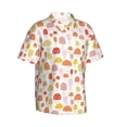 thumbnail image 1 of Lsque Cute Cartoon Mushrooms pattern Hawaiian Shirt for Men, Unisex Summer Beach Casual Short Sleeve Button Down Shirts-X-Large, 1 of 9