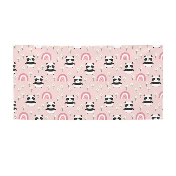 Lsque Cute Cartoon Panda Pattern Party Banner, Festive Banner , Holiday Celebrations and Events for Carnival Birthday Party Festival Decorations-Small
