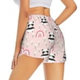 thumbnail image 1 of Lsque Cute Cartoon Panda Printed Women's Running Shorts with Liner Pockets,Elastic Quick Dry Workout Athletic Gym Yoga Shorts,Womens High Waist Shorts-Large, 1 of 9