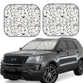 thumbnail image 1 of Lsque Cute Cat 2 PCS Windshield Sun Shade | CarFoldable Window Covers | Car Accessories Reflect UV for Universal Cars SUV Truck | Large, 1 of 7