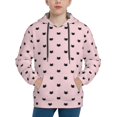 thumbnail image 1 of Lsque Cute Cat Patten Youth Hoodie Sweatshirt Pullover with Kangaroo Pocket Boys and Girls Hoodie Warm Hoodie for Kids-Medium, 1 of 6