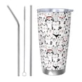 thumbnail image 1 of Lsque Cute Cat Pattern 20oz Car Cup with Lid and Straw, Insulated Coffee Cup with Straw Topper, Spill Proof Travel Coffee Mug, Stainless Steel Tumble-Straw Three-piece Set, 1 of 8