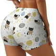 thumbnail image 1 of Lsque Cute Cat Pattern High Waisted Biker Shorts for Women-Tummy Control Fitness Athletic Workout Running Yoga Gym Shorts,Moisture-Wicking-, 1 of 9