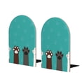 thumbnail image 1 of Lsque Cute Cat Paw And Dog Printed Wood Bookends,Non-Skid Bookend for Shelves,Heavy Duty Support Bookends,Non-Slip Foam Pads for Office, Home, and Library,1 Pair, 1 of 8