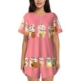 thumbnail image 1 of Lsque Cute Cat Women's Short-Sleeved Pajama Set - 2 Piece Soft and Lightweight Sleepwear Set-3X-Large, 1 of 9