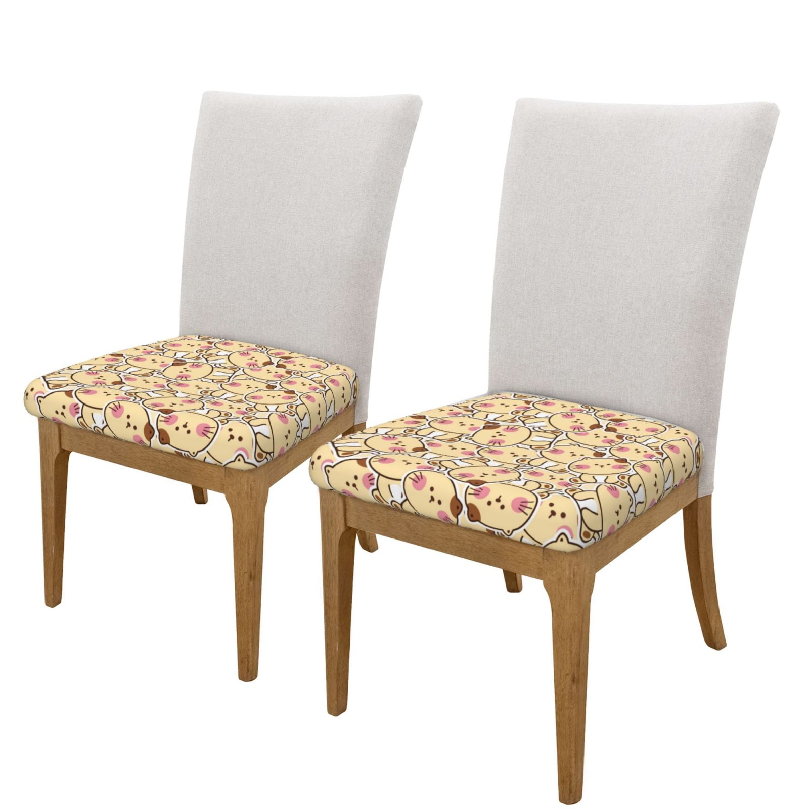 Lsque Cute Cats 4 Printed Square Couch Cushion Covers, Floral Sofa