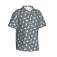 thumbnail image 1 of Lsque Cute Cats And Dogs pattern Hawaiian Shirt for Men, Unisex Summer Beach Casual Short Sleeve Button Down Shirts-Large, 1 of 9