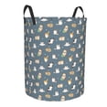 thumbnail image 1 of Lsque Cute Cats And Dogs pattern Laundry Hamper Basket, Tall Woven Rope Hamper Basket for Clothes, Lightweight Storage Basket, Collapsible Waterproof-, 1 of 8