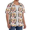 thumbnail image 1 of Lsque Cute Cats print Men's Cuban Collar Short Sleeve Shirt Summer Beachwear Casual Button Down Fashionable Vacation Leisure Shirt-X-Large, 1 of 7