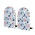 thumbnail image 1 of Lsque Cute Chameleons On Blue Printed Wood Bookends,Non-Skid Bookend for Shelves,Heavy Duty Support Bookends,Non-Slip Foam Pads for Office, Home, and Library,1 Pair, 1 of 8
