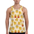 thumbnail image 1 of Lsque Cute Chicken Pattern Mens Tank Tops Muscle Athletic Quick Dry Sleeveless Workout Fitness T Shirts Beach Tank Top, Loose-fit Sleeveless Shirt for Men-X-Large, 1 of 7