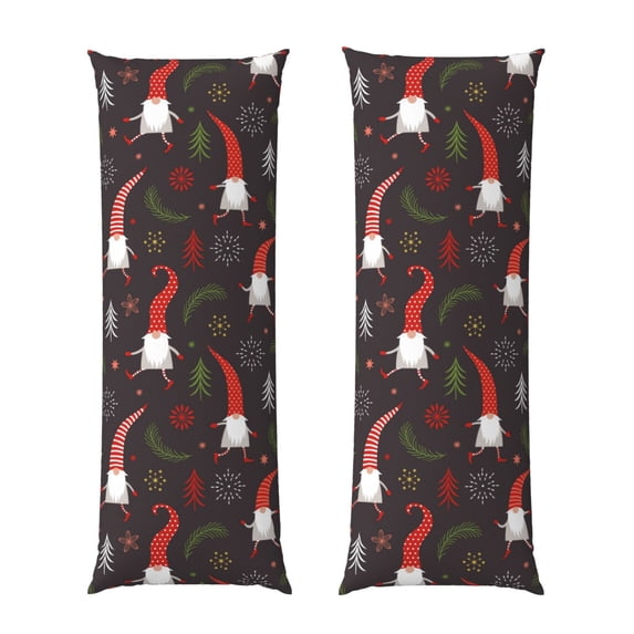 Lsque Cute Christmas Gnomes Body Pillow Case Cover,Ultra-Soft Microfiber Bed Pillow Cases 20x54 inches,Elegant Bedding,Breathable Durable Pillow Cover with Envelope Closure