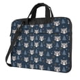 thumbnail image 1 of Lsque Cute Christmas Tree Raccoon Pattern Laptop Bag – Portable & Slim Single-Shoulder Computer Case with Adjustable Strap, Protective, Lightweight for 13”/14”/15.6” Laptops, 1 of 8