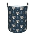 thumbnail image 1 of Lsque Cute Christmas Tree Raccoon Pattern Laundry Hamper Basket, Tall Woven Rope Hamper Basket for Clothes, Lightweight Storage Basket, Collapsible Waterproof-Medium, 1 of 6