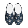 thumbnail image 1 of Lsque Cute Christmas Tree Raccoon Pattern Womens Comfort Cotton on Scuff With Memory Foam and Anti-skid Sole Slipper-44/45, 1 of 7