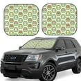 thumbnail image 1 of Lsque Cute Chubby Frog 2 PCS Windshield Sun Shade | CarFoldable Window Covers | Car Accessories Reflect UV for Universal Cars SUV Truck | Small, 1 of 7