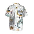 thumbnail image 1 of Lsque Cute Colorful Animal pattern Hawaiian Shirt for Men, Unisex Summer Beach Casual Short Sleeve Button Down Shirts-3X-Large, 1 of 9