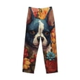 thumbnail image 1 of Lsque Cute Colorful Flower French Bulldog Print Men's Pajama Pants, Lounge Pant - Comfortable Home Wear,Elastic Waistband, Stylish Design-Small, 1 of 9