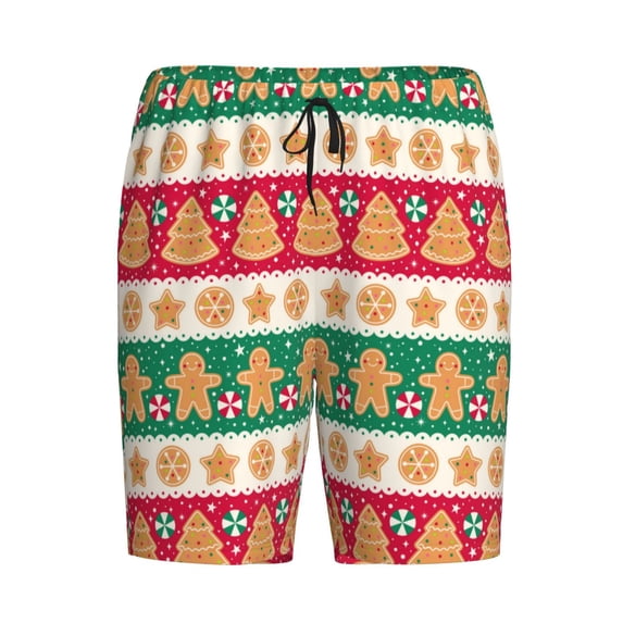 Lsque Cute Cookies Mens Sleep Pajama Shorts,Short Pajama Pants, Cotton Ultra-Soft Knit-4X-Large