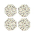 thumbnail image 1 of Lsque Cute Cow Pattern 4" Drink Coasters Set of 4, PVC Leather Absorbent Coasters, Table Coaster Set Decorative Coffee Cup Coasters Housewarming Gift -Octagon, 1 of 6