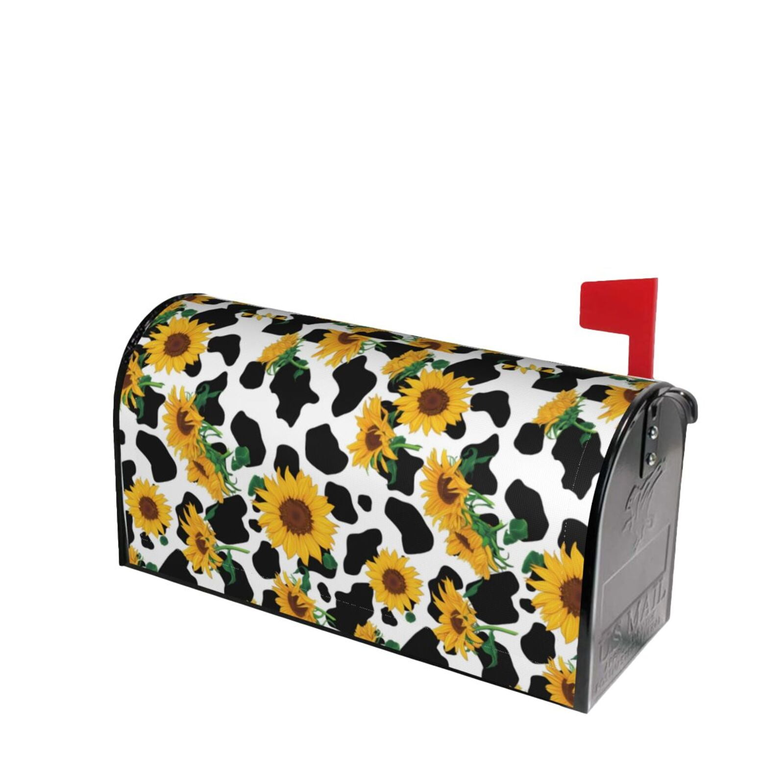 Lsque Cute Cow Print Sunflower A Mailbox Cover Standard Size