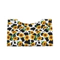 thumbnail image 1 of Lsque Cute Cow Print Sunflower C Printed Long Tissue Box Cover Holder, Facial Paper Organizer Dispenser,Triangle with Bottom Belt, PVC Leather Decorative Organizer, 1 of 9