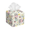 thumbnail image 1 of Lsque Cute Cow Printed Tissue Box Cover Holder, Facial Paper Organizer Dispenser,Square with Bottom Belt, PVC Leather Decorative Organizer, 1 of 8