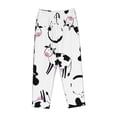 thumbnail image 1 of Lsque Cute Cow and Milk Stains Print Women's Pajama Pants, Lounge Pant - Comfortable Home Wear,Elastic Waistband, Stylish Design-Medium, 1 of 9