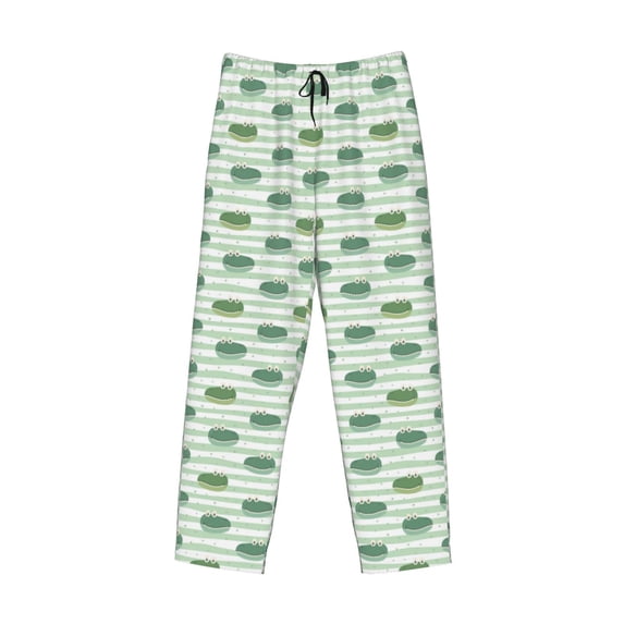 Lsque Cute Crocodile Print Men's Pajama Pants, Lounge Pant - Comfortable Home Wear,Elastic Waistband, Stylish Design-X-Large