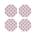thumbnail image 1 of Lsque Cute Cupcake Pattern 4" Drink Coasters Set of 4, PVC Leather Absorbent Coasters, Table Coaster Set Decorative Coffee Cup Coasters Housewarming Gift -Octagon, 1 of 6