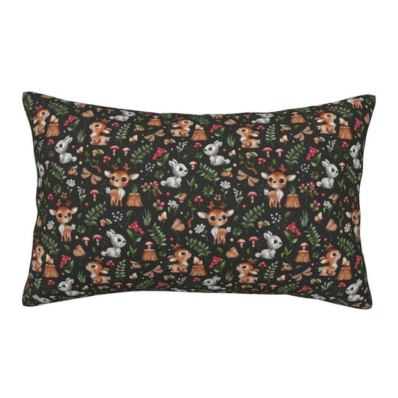 Lsque Cute Deer Pattern Pillow Case – Soft & Cozy Throw Pillow Cover, Hypoallergenic Cushion Case for Sleeping Women with Envelope Closure-14"x20"
