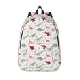 thumbnail image 1 of Lsque Cute Dinosaur Pattern Canvas Daypack, Durable Backpack, High-quality Versatile Backpack,Vintage Compact Backpack-Small, 1 of 6