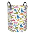 thumbnail image 1 of Lsque Cute Dinosaur pattern Laundry Hamper Basket, Tall Woven Rope Hamper Basket for Clothes, Lightweight Storage Basket, Collapsible Waterproof-Medium, 1 of 8