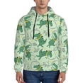 thumbnail image 1 of Lsque Cute Dinosaurs in Space Pattern Casual Men's Hoodie,Hooded Sweatshirt with Kangaroo Pocket,Pullover Hoodie-XX-Large, 1 of 7