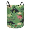 thumbnail image 1 of Lsque Cute Dinosaurs pattern Laundry Hamper Basket, Tall Woven Rope Hamper Basket for Clothes, Lightweight Storage Basket, Collapsible Waterproof-Medium, 1 of 8