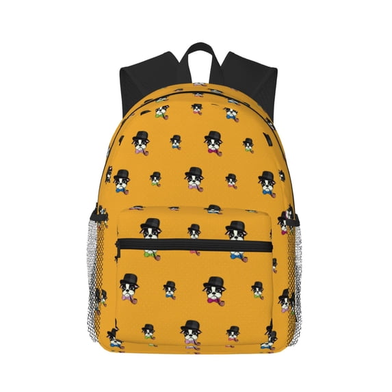 Lsque Cute Dog Classic Casual Backpack - Large Capacity Water-Resistant Backpack for School, Work, Travel, and Outdoor Activities