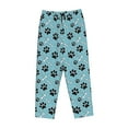 thumbnail image 1 of Lsque Cute Dog Footprints Print Women's Pajama Pants, Lounge Pant - Comfortable Home Wear,Elastic Waistband, Stylish Design-Medium, 1 of 9