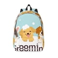 thumbnail image 1 of Lsque Cute Dog In Bathtub1 Pattern Canvas Daypack, Durable Backpack, High-quality Versatile Backpack,Vintage Compact Backpack-Small, 1 of 6